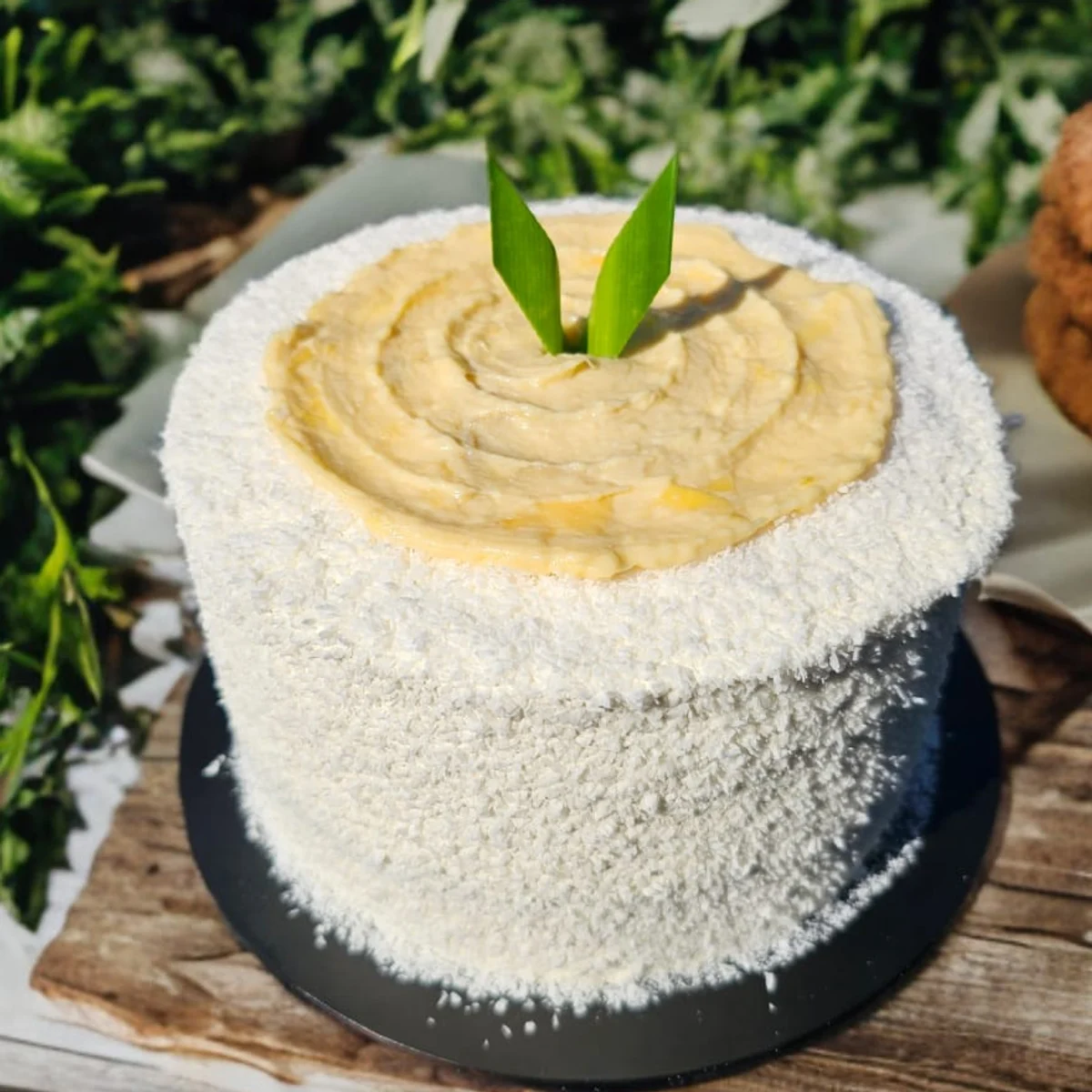Pandan gula melaka durian cake by Amour Desserts